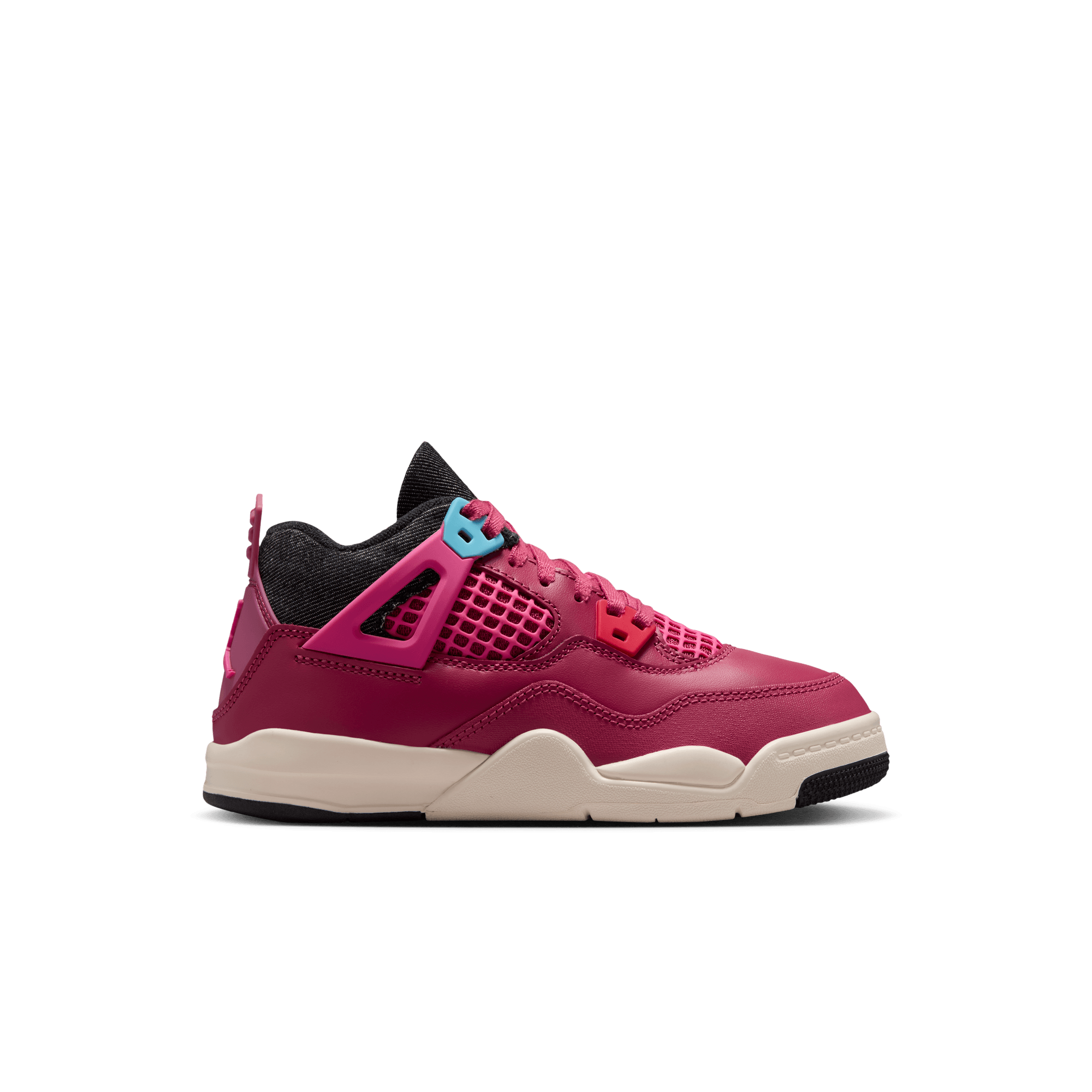 Jordan 4 Retro "She's A Star" Preschool Girls' Shoe - SWEET BEET/DESERT PINK/OFF NOIR/CHALK